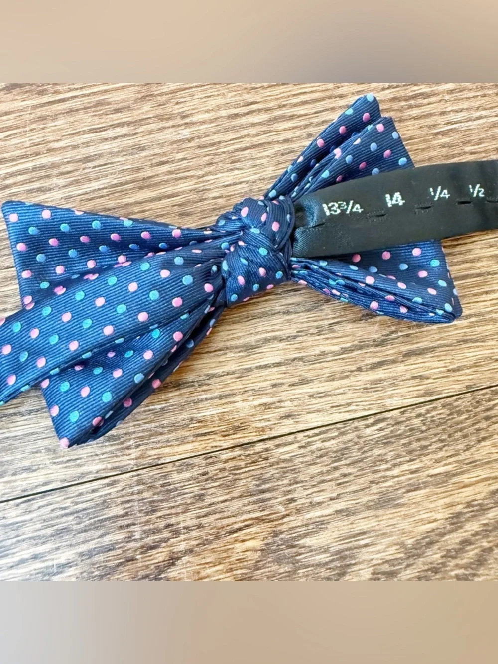 Izod | Men’s Navy Pink/ Blue Polkadot Bow Tie One Size